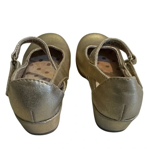 Olive & Edie Little Girls Size 7 Gold Metallic Mary Jane Shoes - Picture 6 of 6